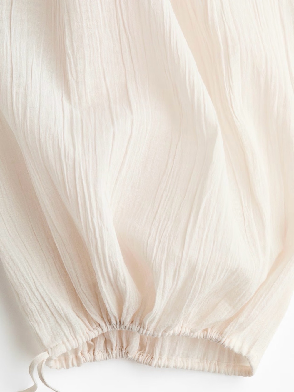 H&M Cream Crinkled Maxi Skirt with Elastic Waistband - Picture 2 of 8